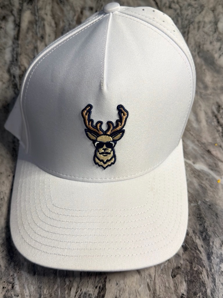 White Deer Embroidered Logo Baseball Cap